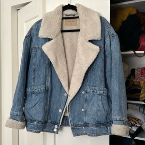 Blank NYC Denim Sherpa Jacket